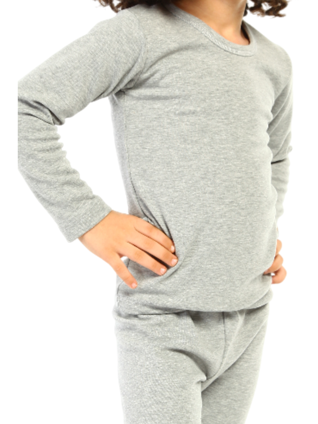 Gri Kız Çocuk Uzun Kol Termal Üst İçlik 6490-1