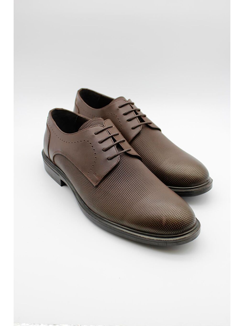 Koyu Kahverengi Hakiki Deri Analin Kauçuk Taban Bağcıklı Klasik Ayakkabı 1033235102-2