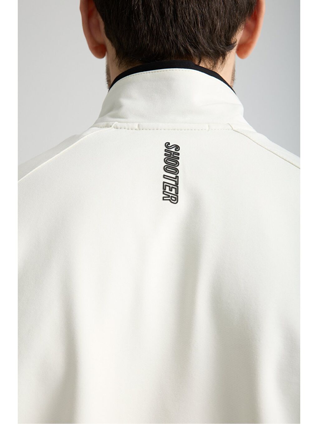 Ekru  Erkek Luxe Eşofman Takımı Rahat Kalıp Manşetli Minimal Logo-5