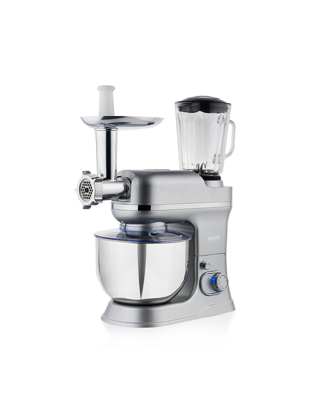 Prochef Master Multi Kıyma Ve Sürahi Blender Aparatlı Stand Mikser 5 L-gümüş-4