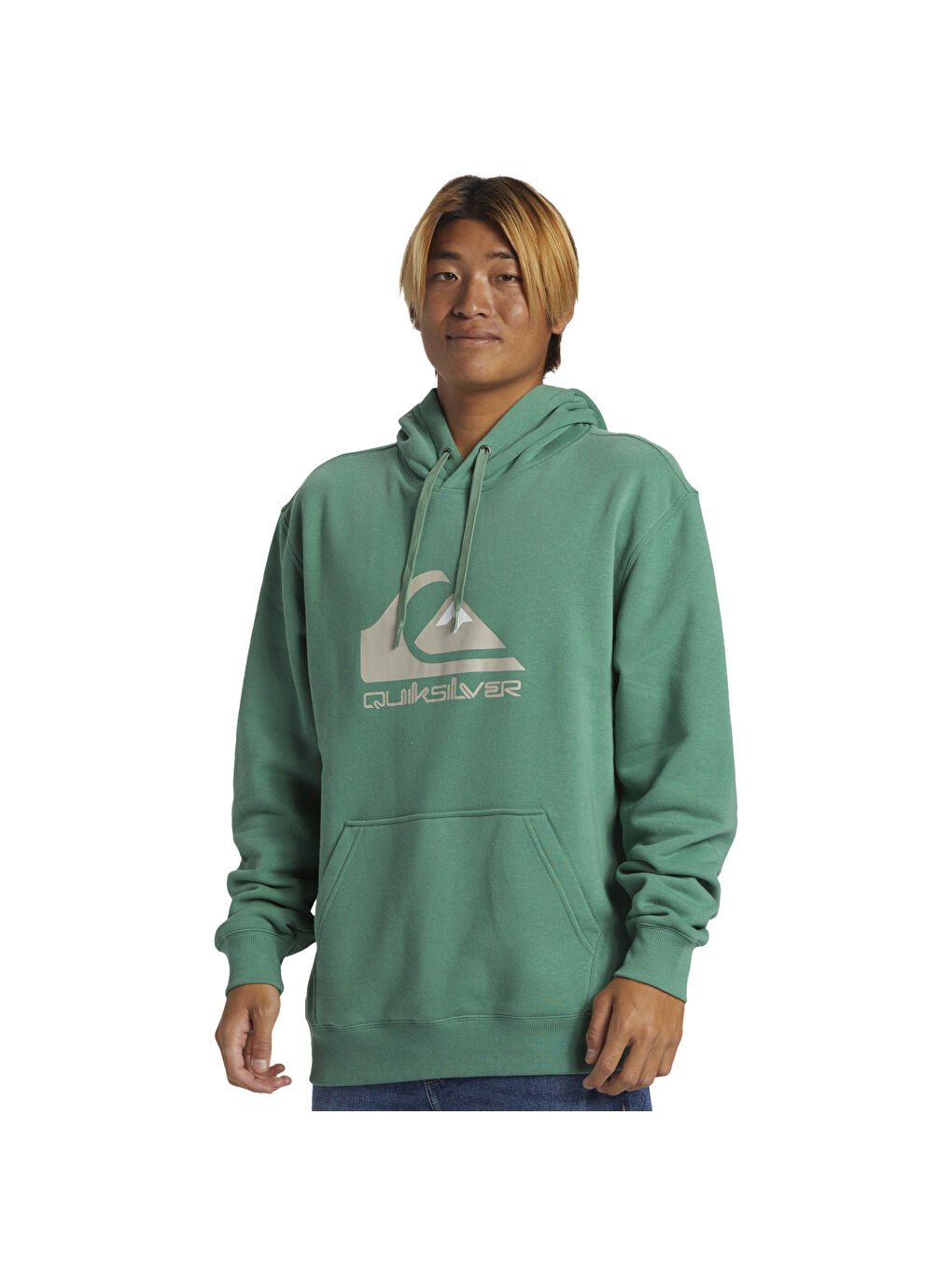 Haki Big Logo Hoodie Erkek Yeşil Kapüşonlu Sweatshirt-2