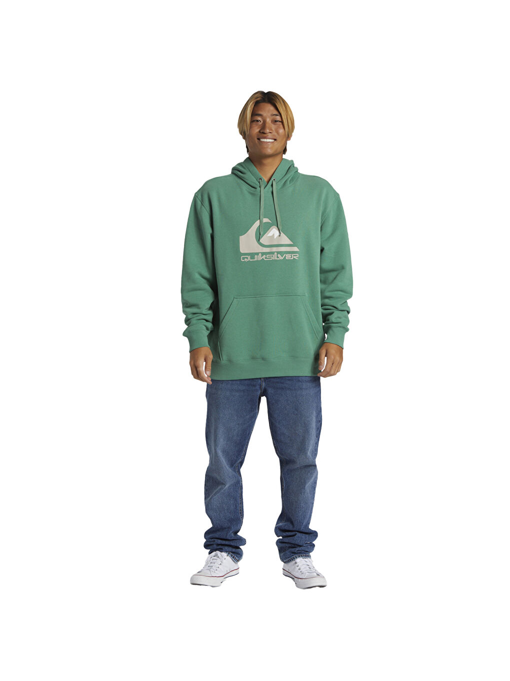 Haki Big Logo Hoodie Erkek Yeşil Kapüşonlu Sweatshirt-3