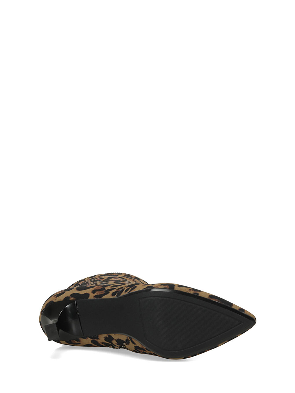 Kahverengi 24K-526 4PR Leopar Kadın Topuklu Bot-6