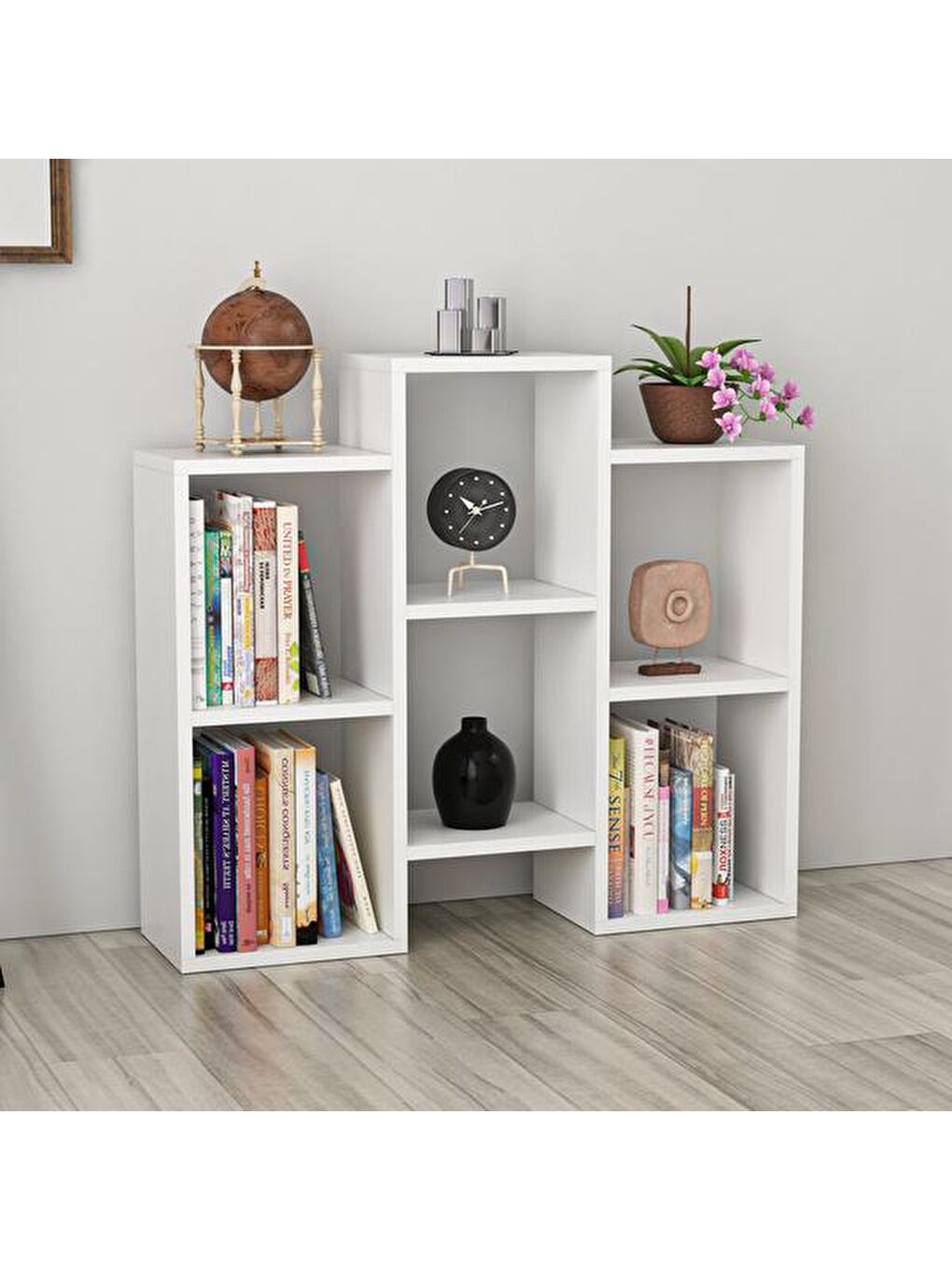 Çınar Kitaplık - Beyaz - 75x22x85 cm-1