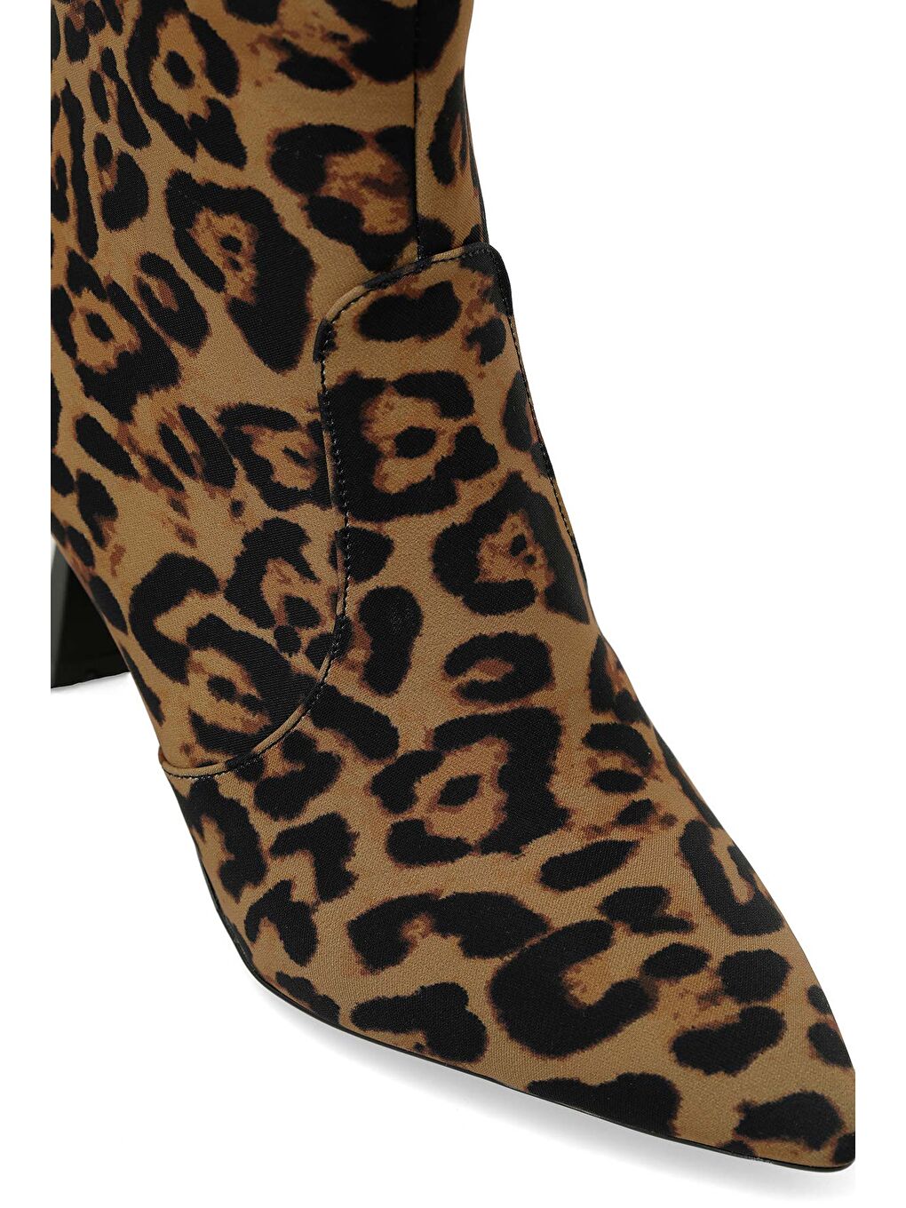 Kahverengi 24K-526 4PR Leopar Kadın Topuklu Bot-7