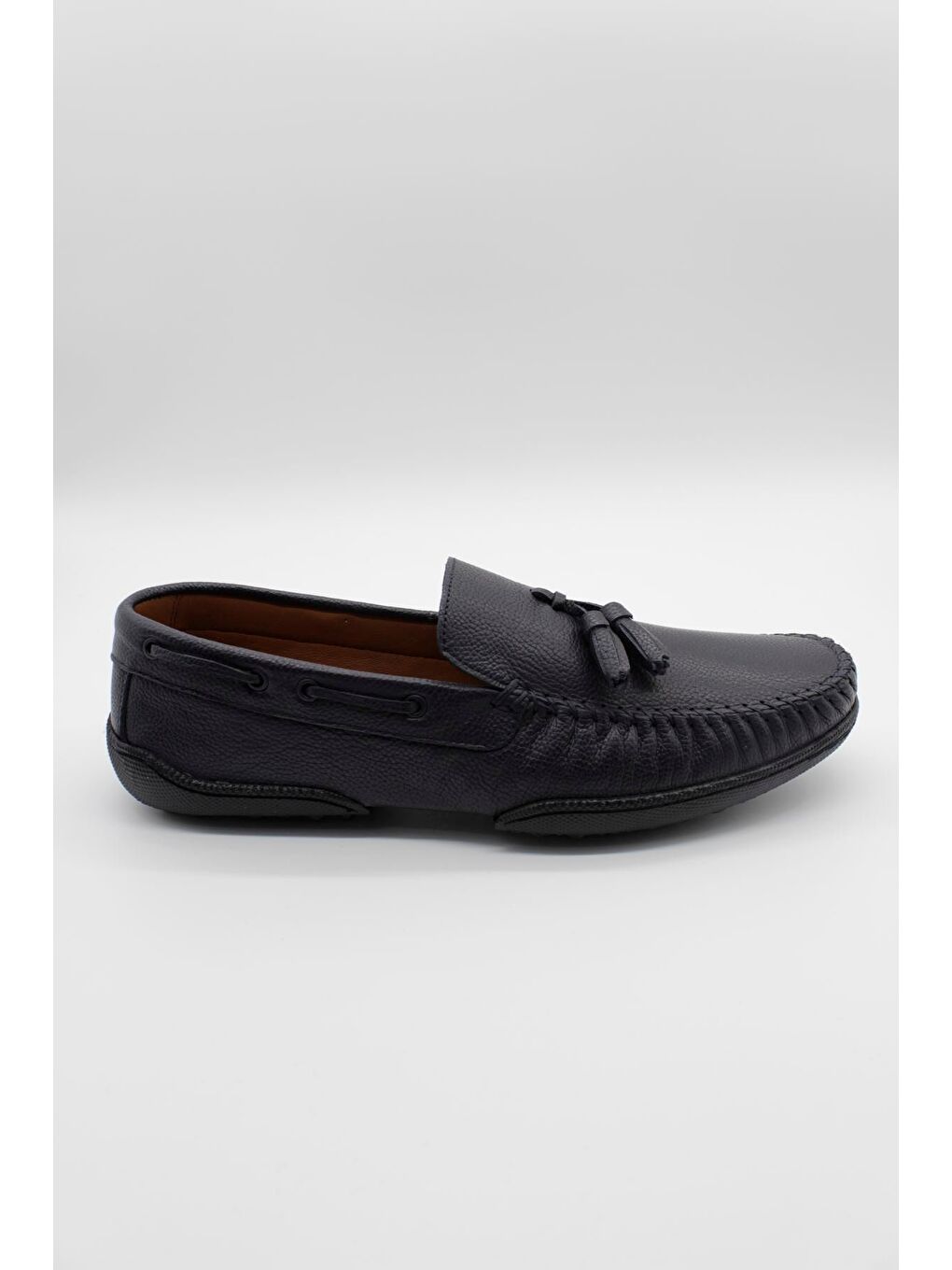 Koyu Lacivert Hakiki Deri Tokalı Kauçuk Taban Casual Ayakkabı 1033240159-2