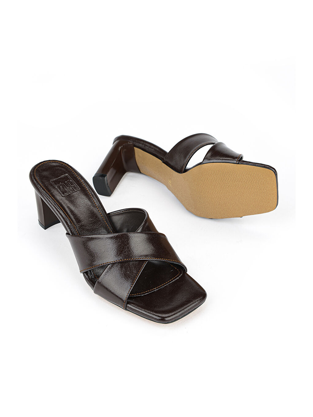 Kahverengi Kadın Topuklu Terlik 161996Z610 Kahve-3