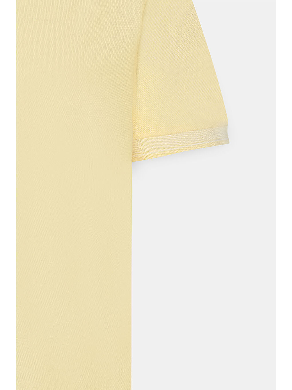 Erkek Sarı-Beyaz Slim Fit Dar Kesim Kıvrılmaz Polo Yaka Kısa Kollu Tişört-7