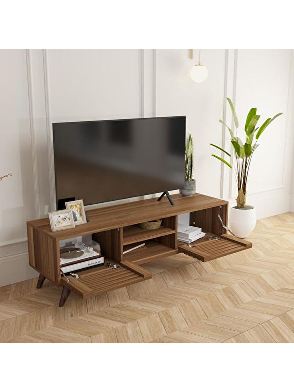 Kahverengi Stil Tv Ünitesi - Ceviz-5