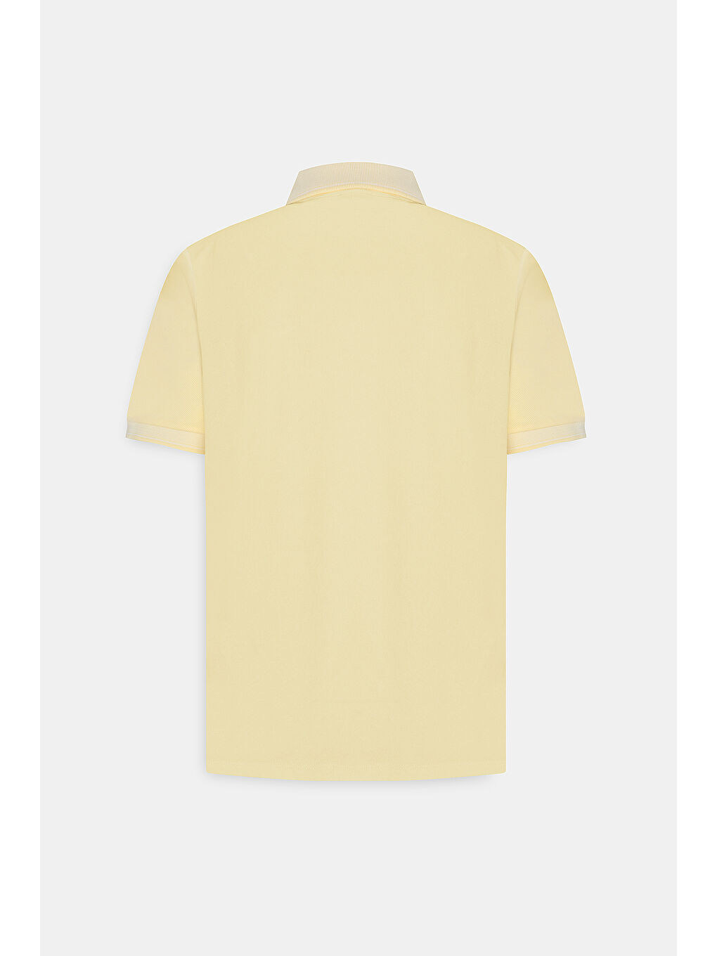 Erkek Sarı-Beyaz Slim Fit Dar Kesim Kıvrılmaz Polo Yaka Kısa Kollu Tişört-8