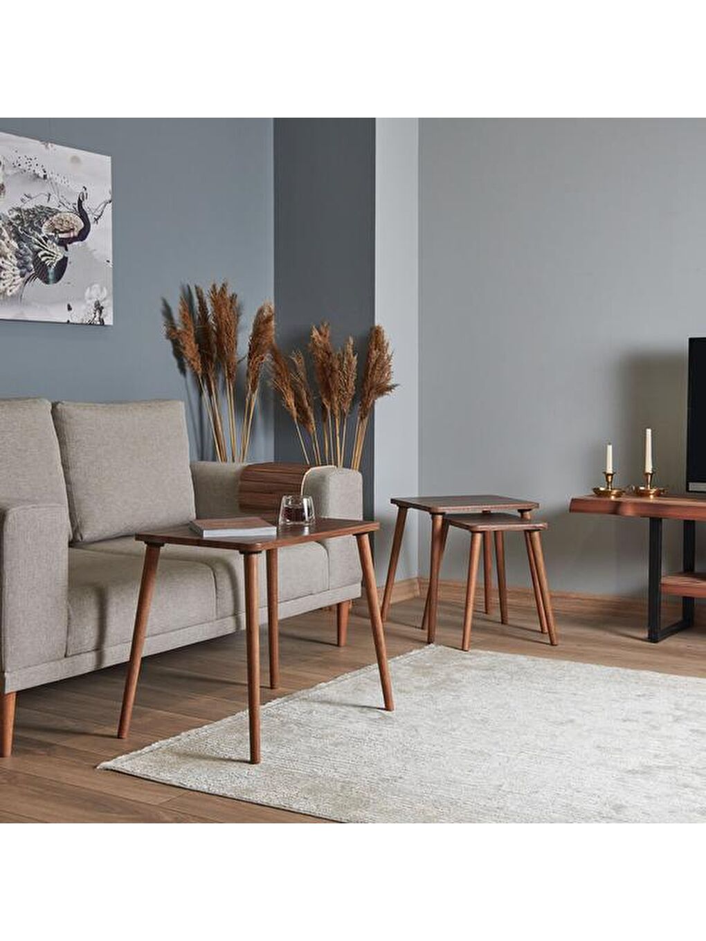 Kahverengi Aristo Zigon Sehpa - Ceviz-4