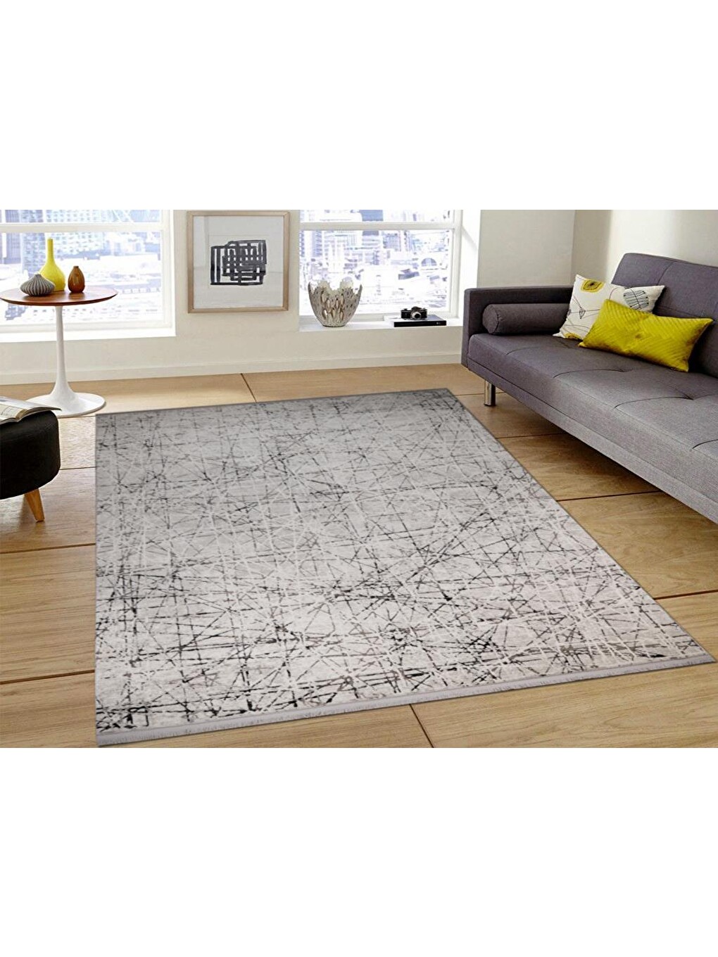 Serra Lineal Gri Dikdörtgen Halı 160x230cm