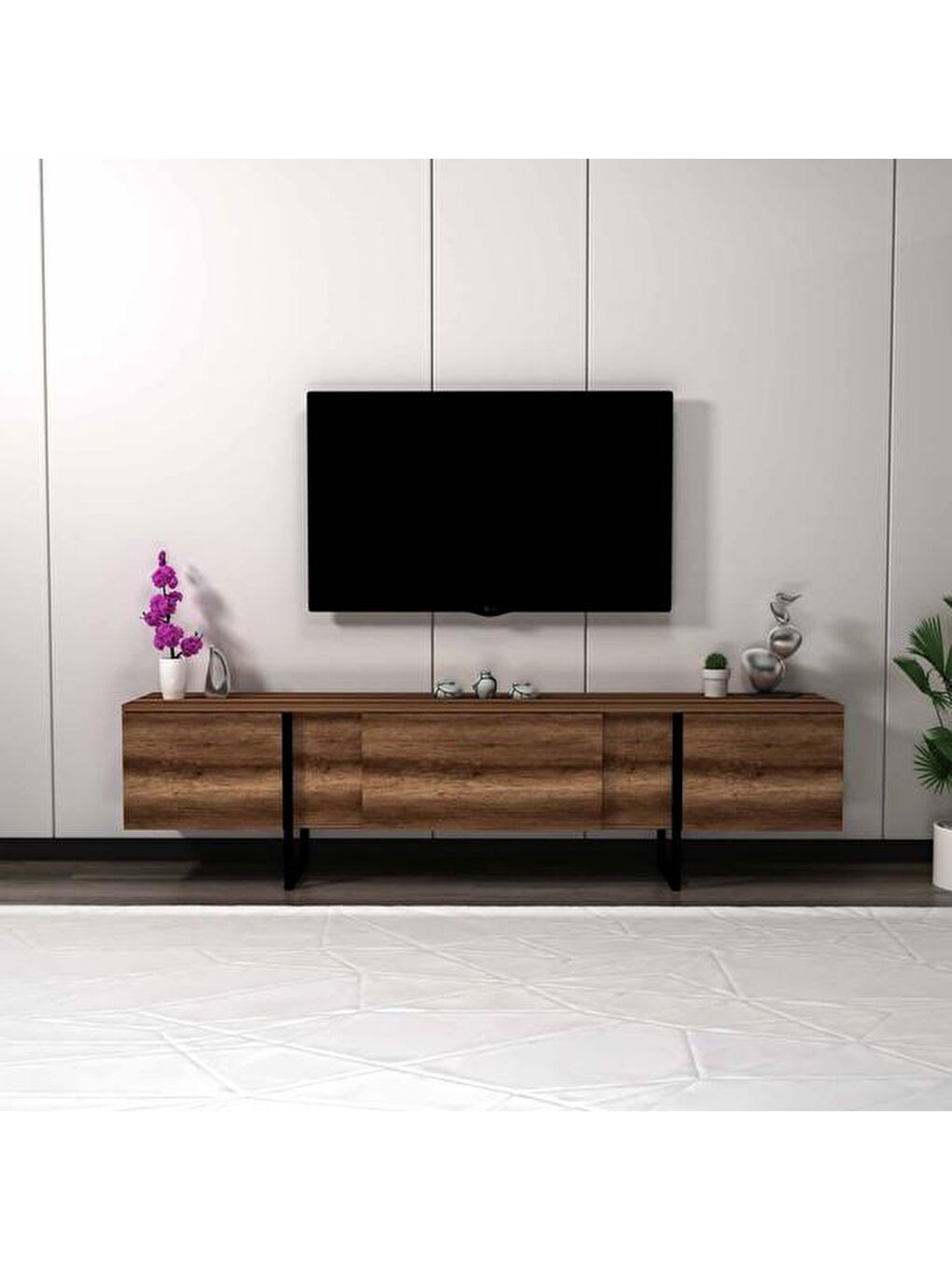 Kahverengi Setas Tv Ünitesi - Barok Ceviz