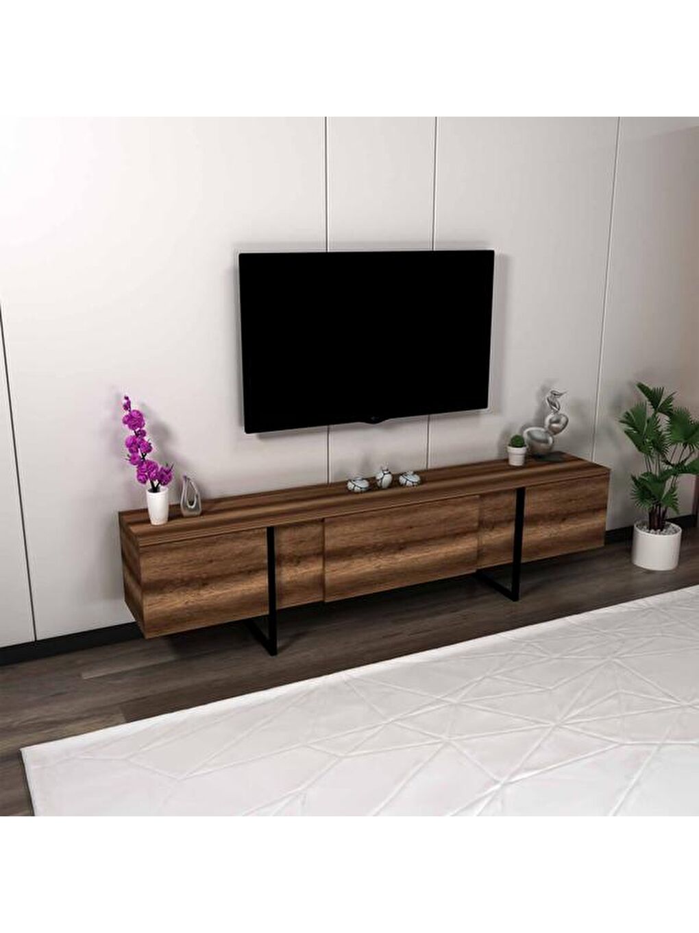 Kahverengi Setas Tv Ünitesi - Barok Ceviz-2