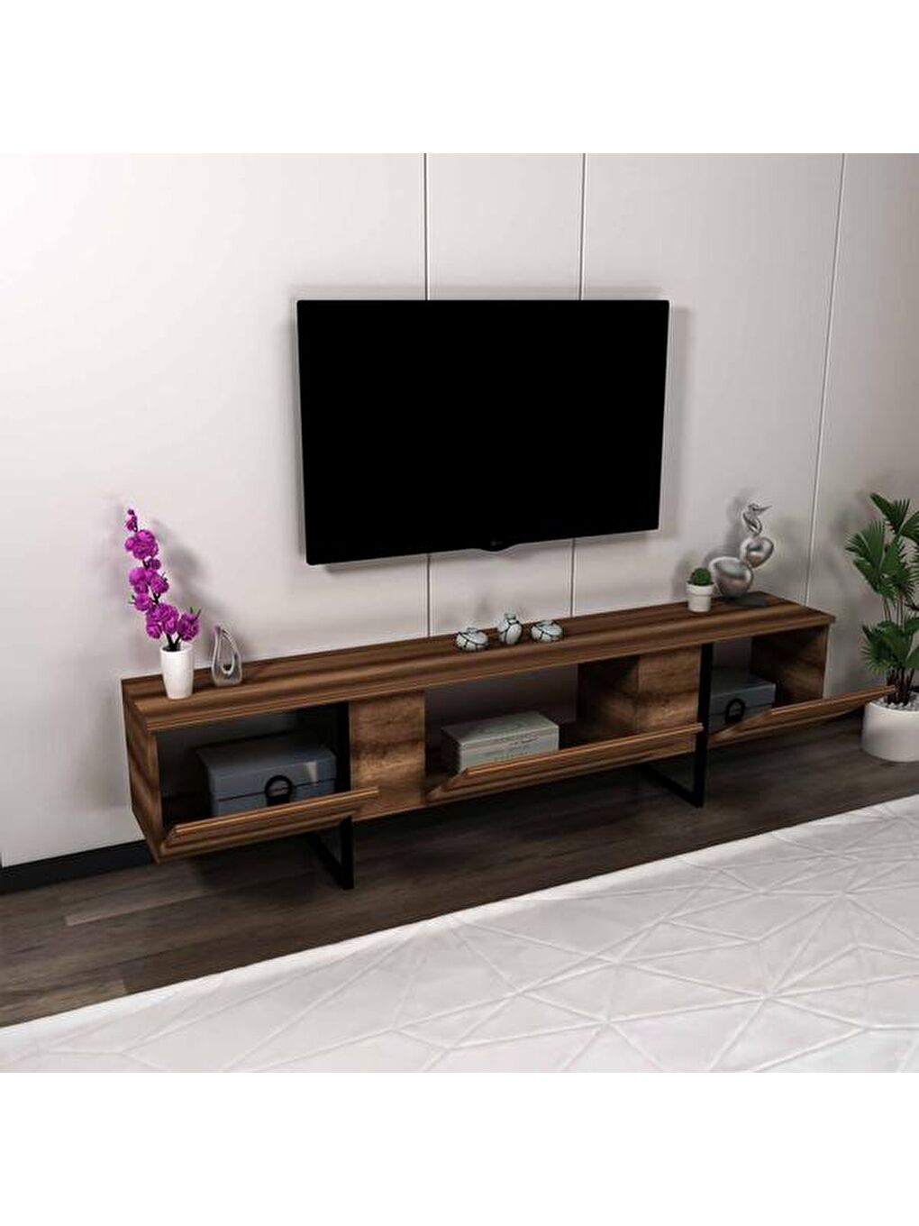 Kahverengi Setas Tv Ünitesi - Barok Ceviz-3