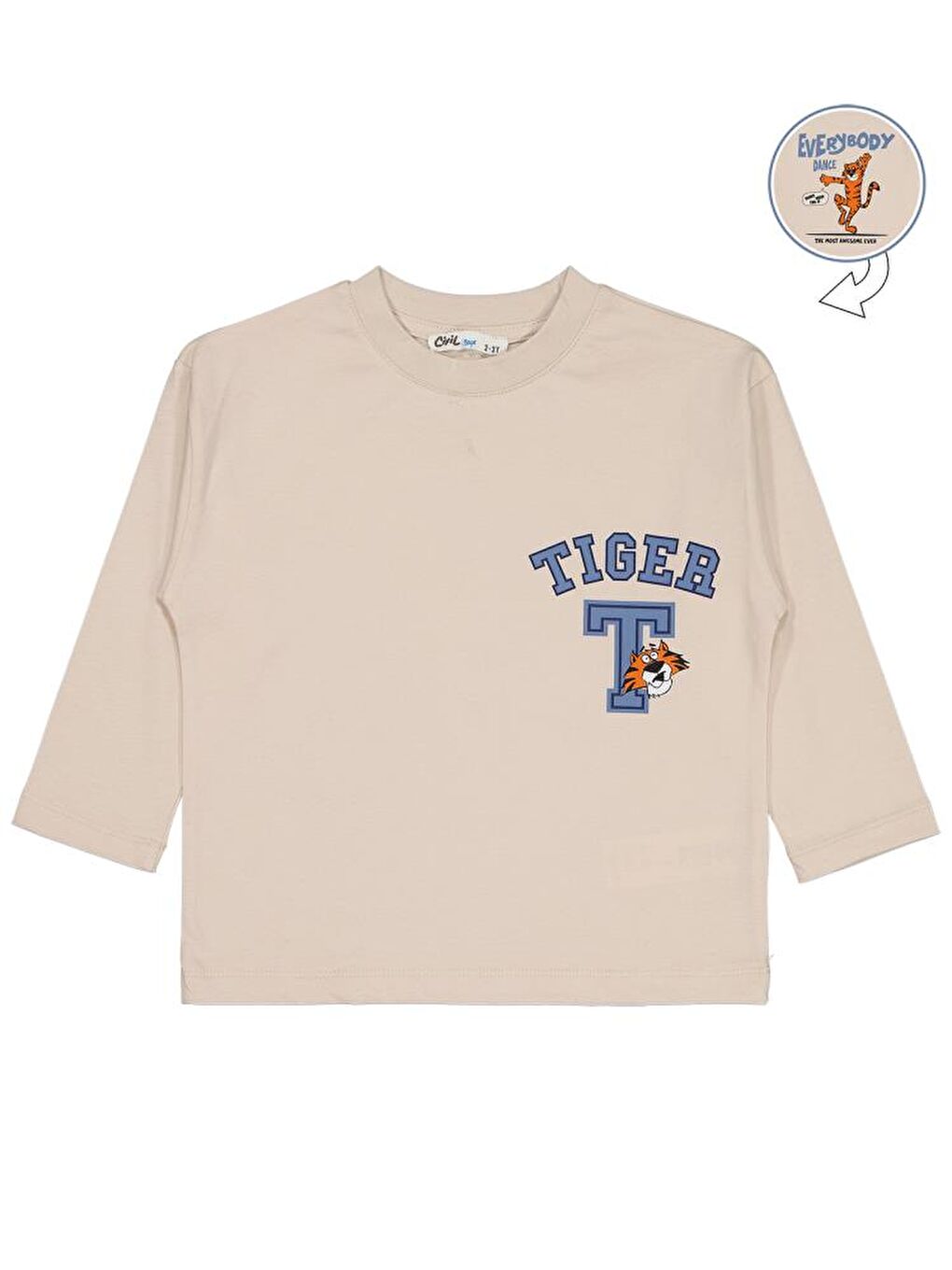 Bej Boys Everybody Dance Baskılı 2-5 Yaş Sweatshirt