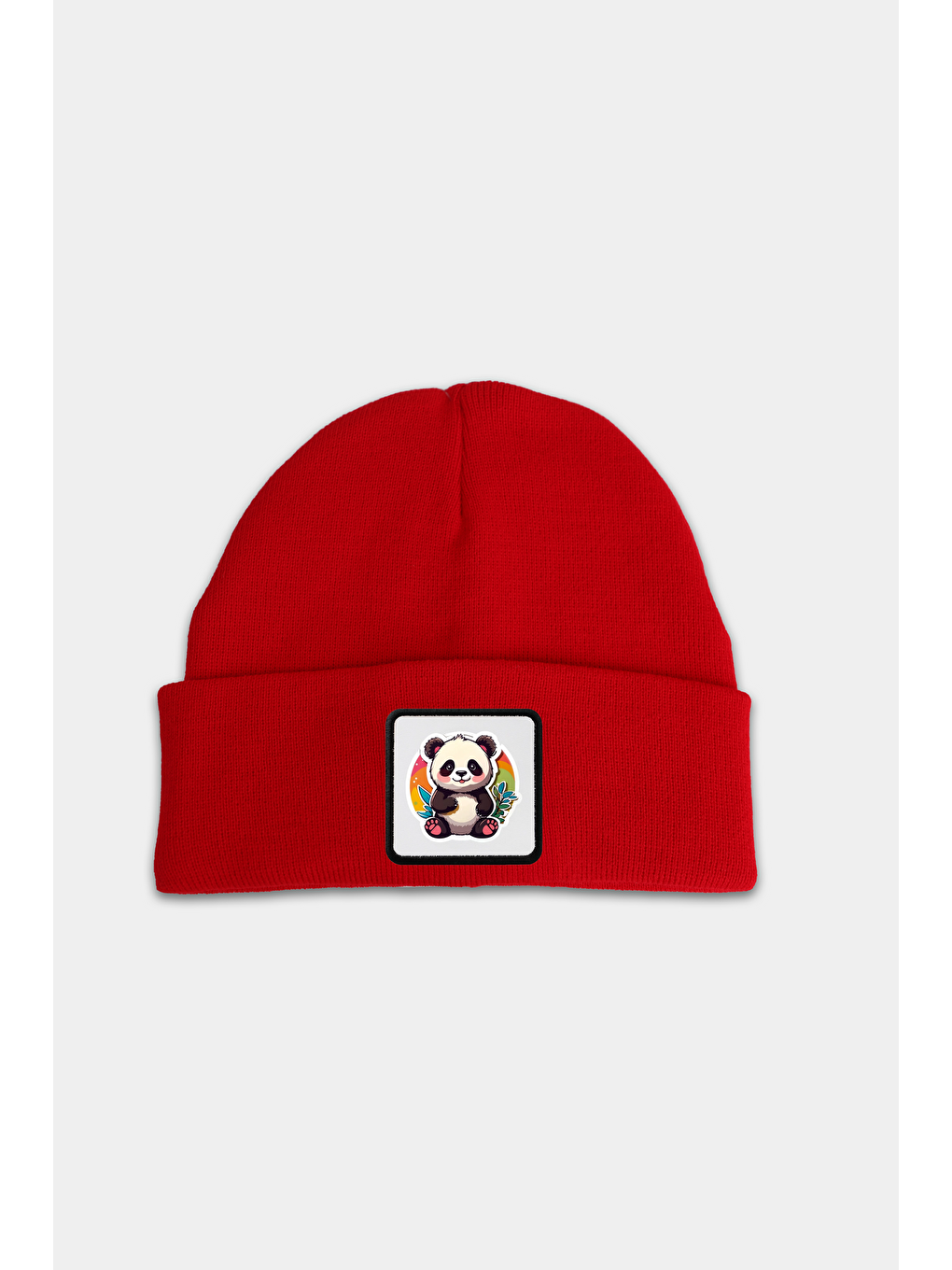 Panda Logolu Kırmızı Çocuk Bere-1