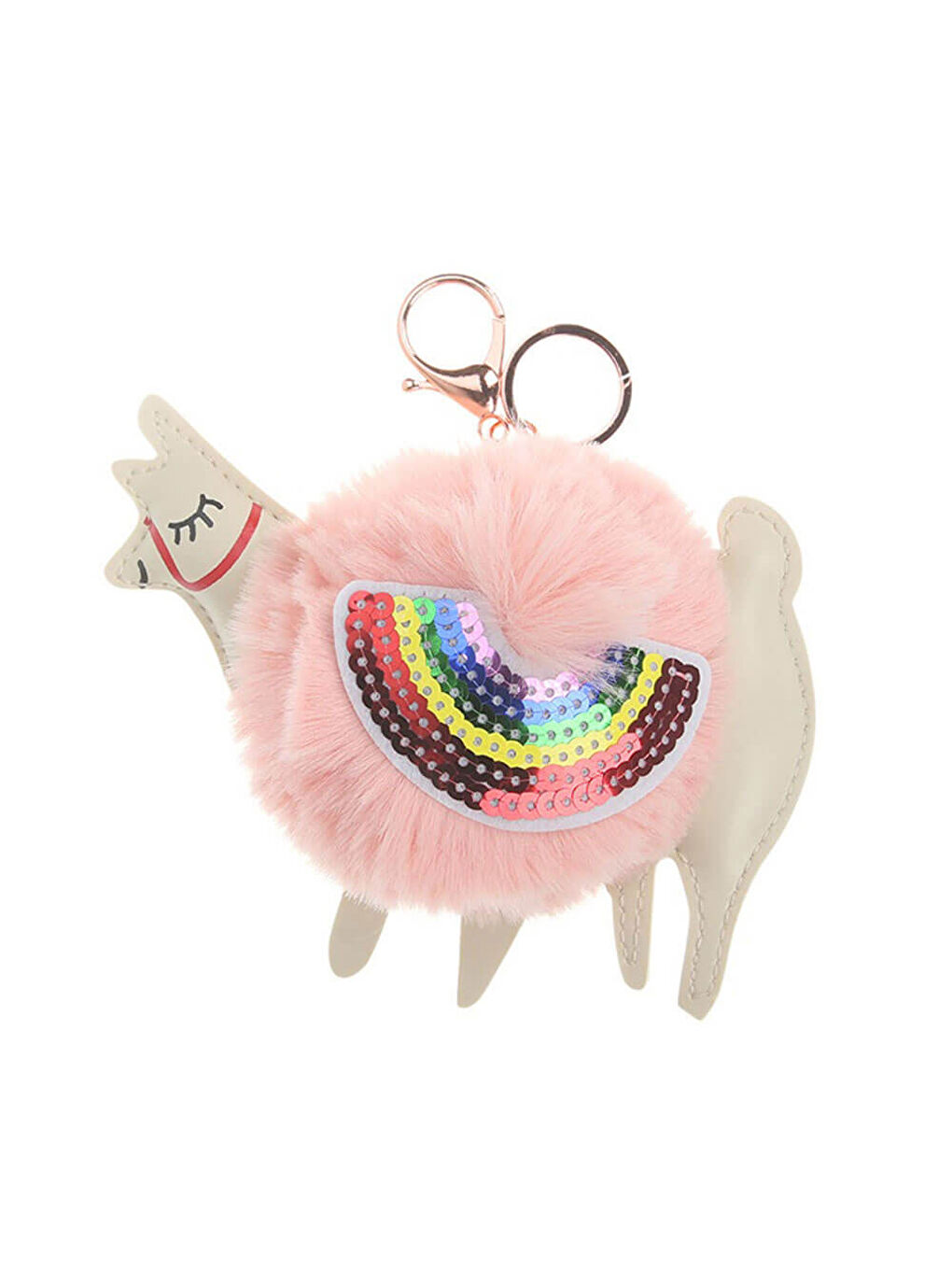 Pyrus Renksiz Anahtarlık Ponpon Alpaca