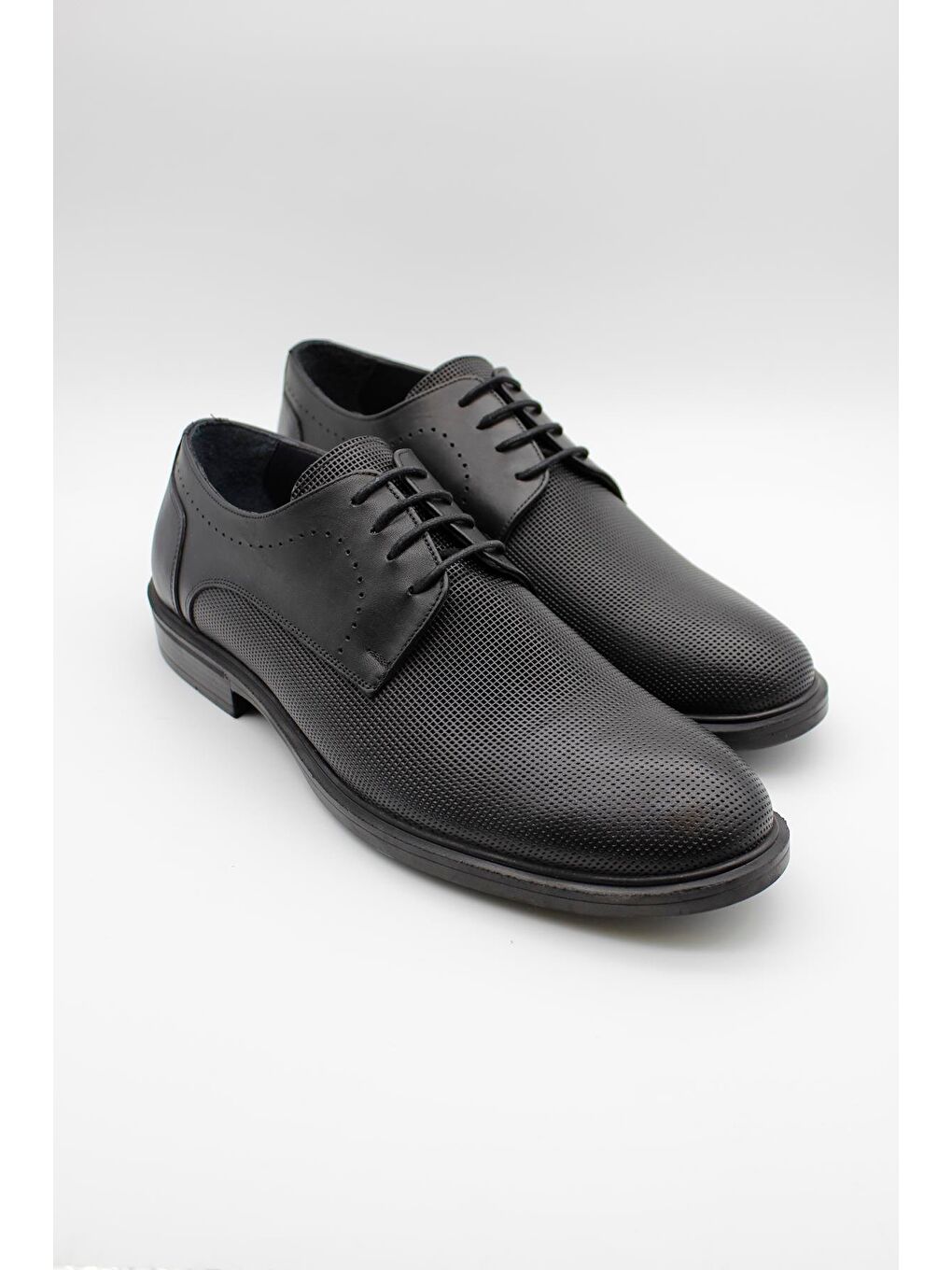 Siyah Hakiki Deri Analin Kauçuk Taban Bağcıklı Klasik Ayakkabı 1033235102-2