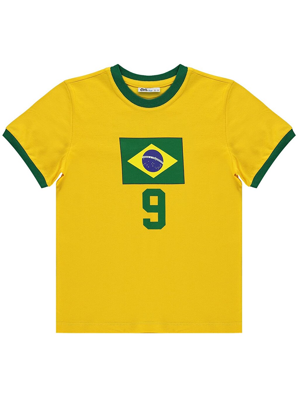 Boys Brazıl Baskılı 10-13 Yaş Takım - Sarı-2