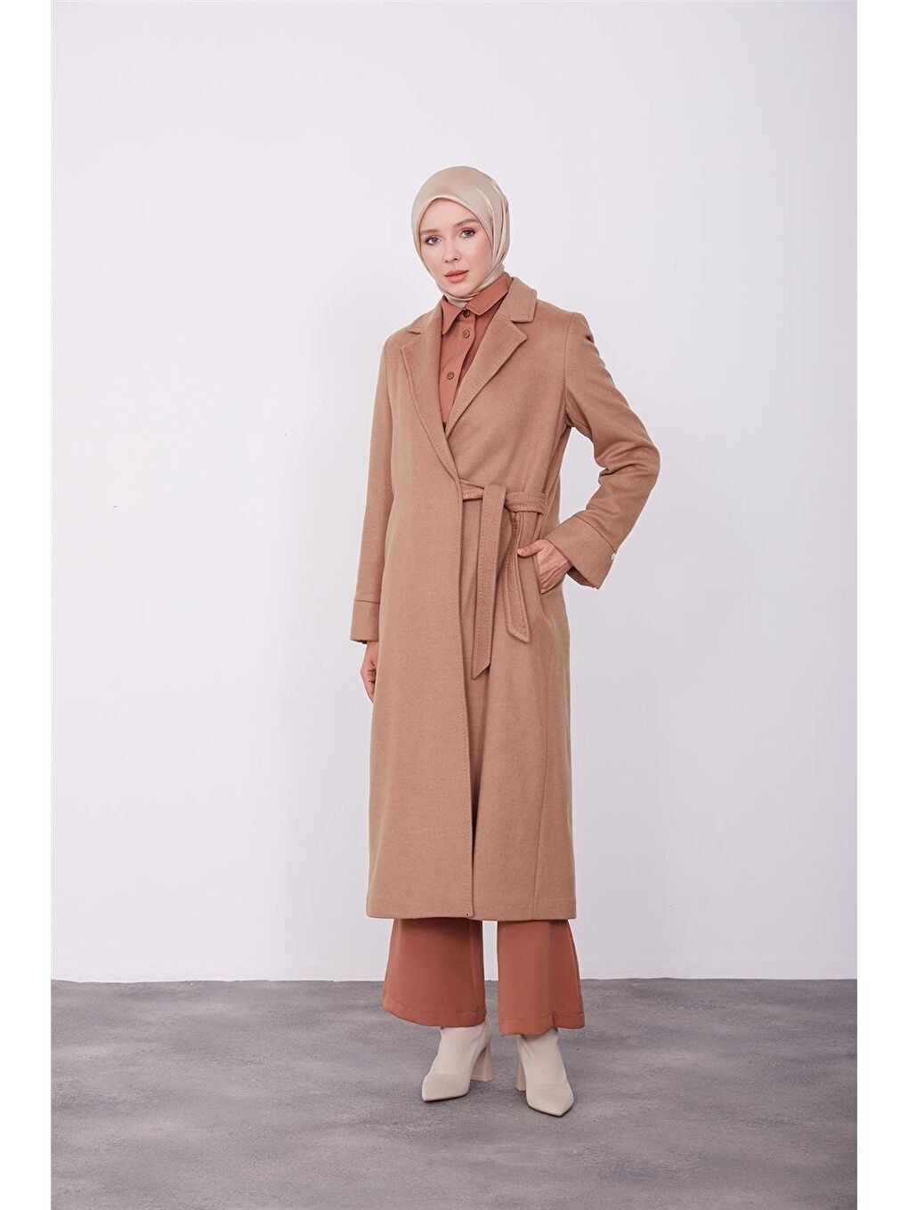 ARMİNE Kahverengi Yandan Bağmalı Kaban 23K7220 Camel - 1