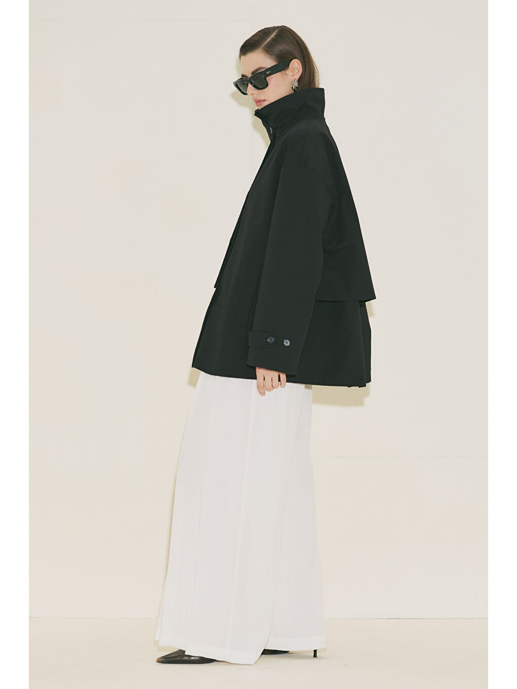 Rıa Tasarım Trençkot Siyah-2