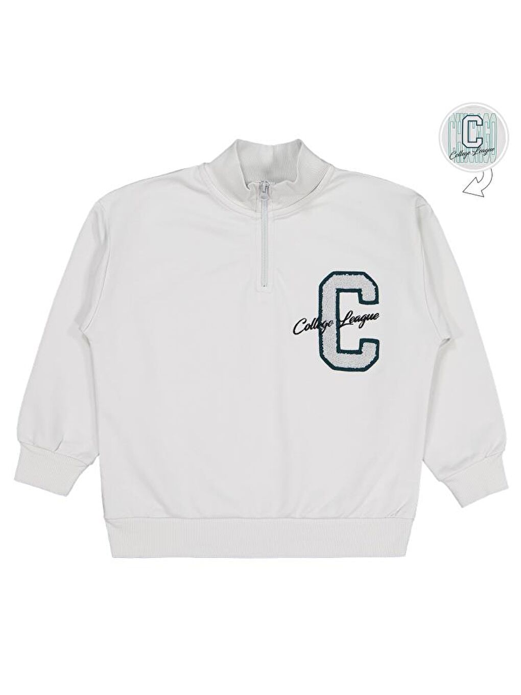 Gri Boys C Chıcago Baskılı-nakışlı 6-9 Yaş Sweatshirt-1