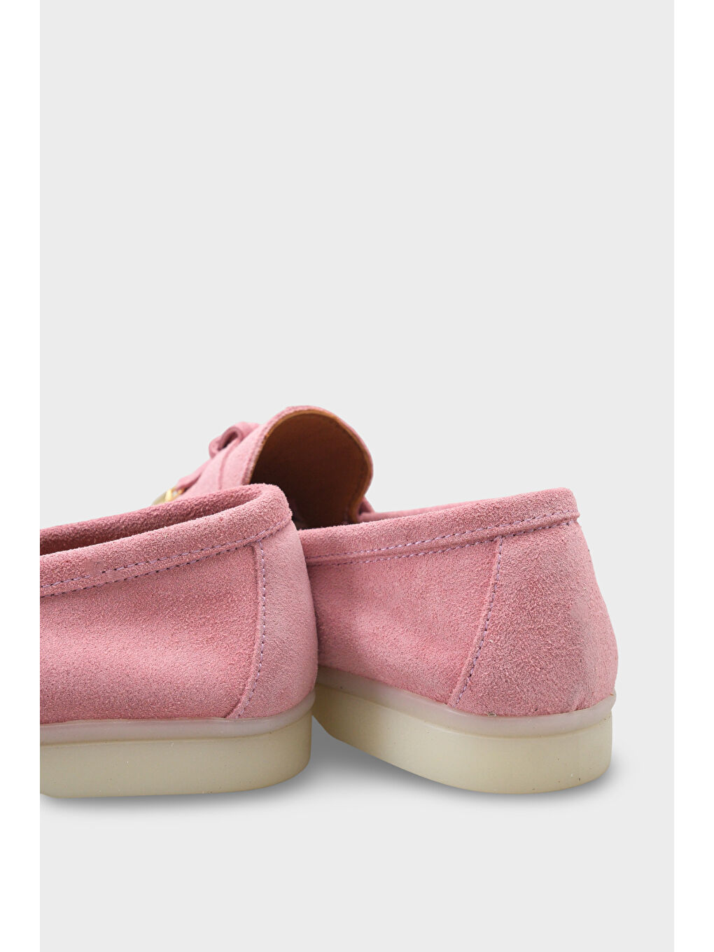 Pembe Vikki Hakiki Deri Kadın Loafer-3