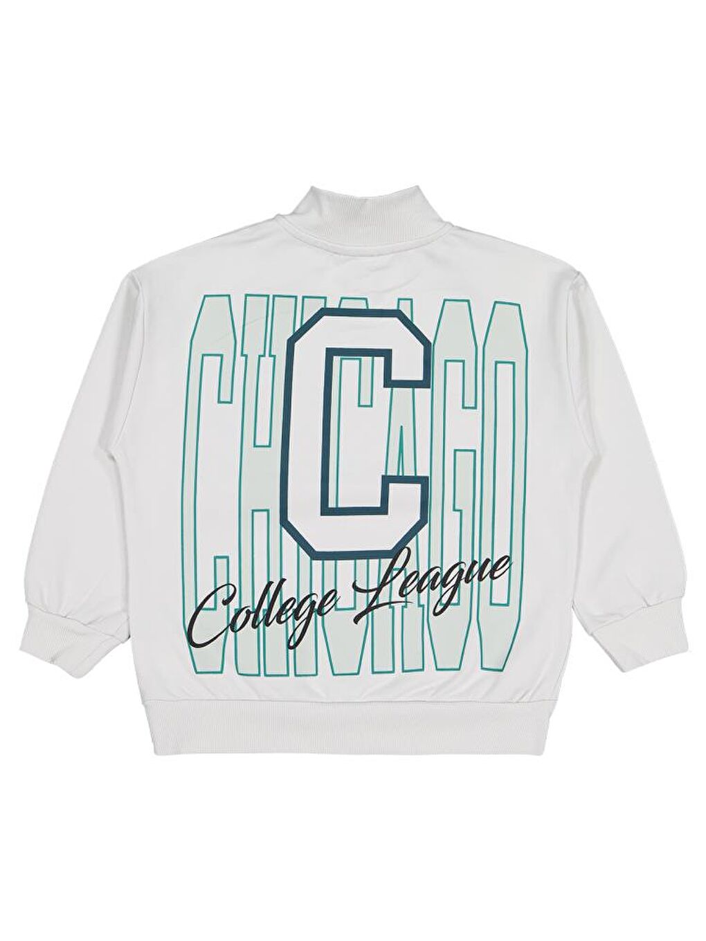 Gri Boys C Chıcago Baskılı-nakışlı 6-9 Yaş Sweatshirt-2