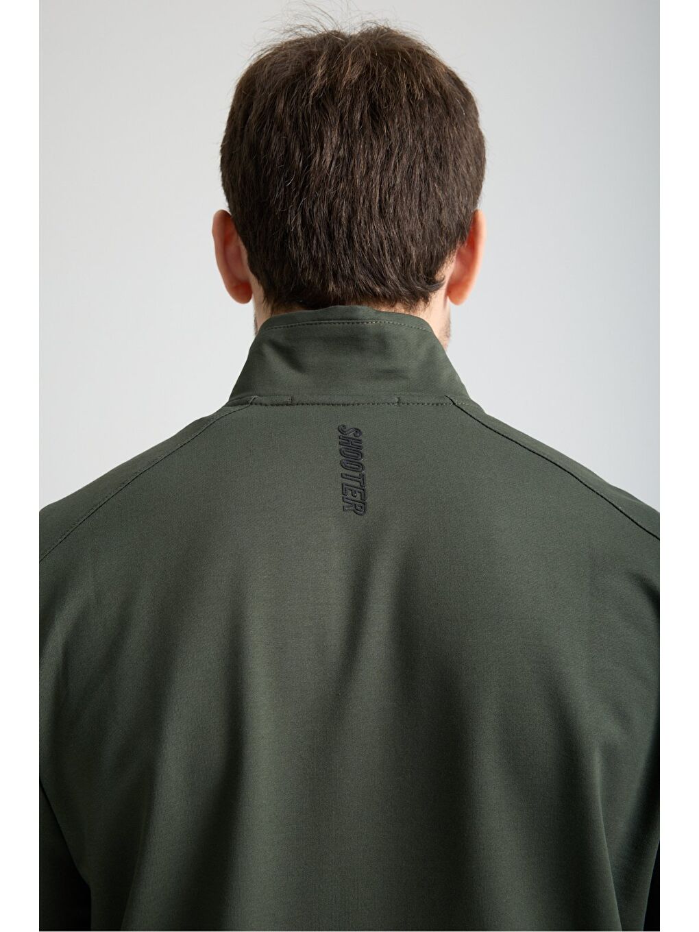 Haki  Erkek Luxe Eşofman Takımı Rahat Kalıp Manşetli Minimal Logo-6