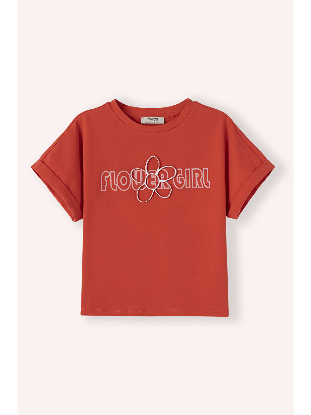 Kız Çocuk Baskılı T-Shirt Kırmızı