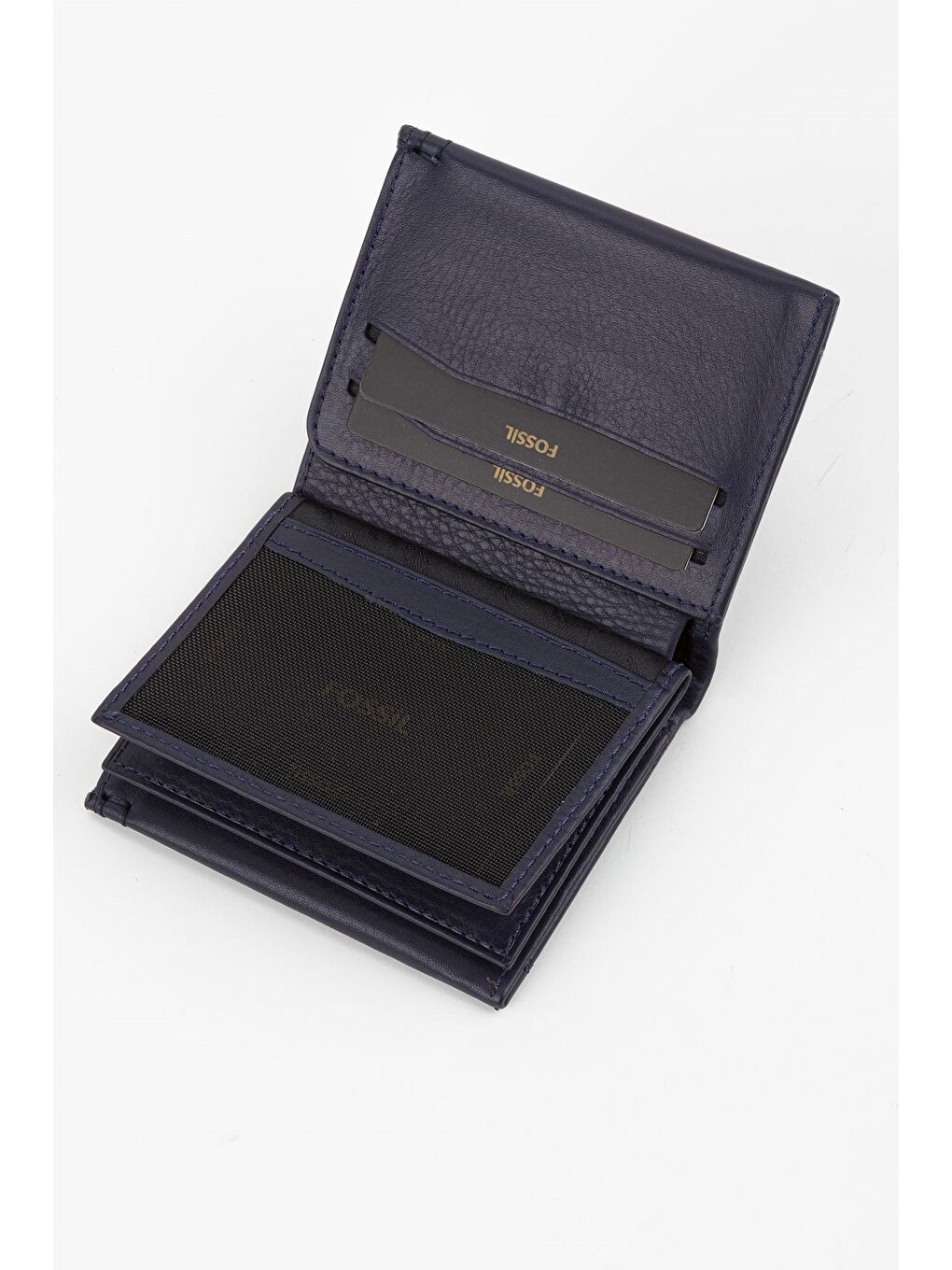 Lacivert Kutulu Hakiki Deri Taba Dikey Erkek El Portföyü Cüzdan-1