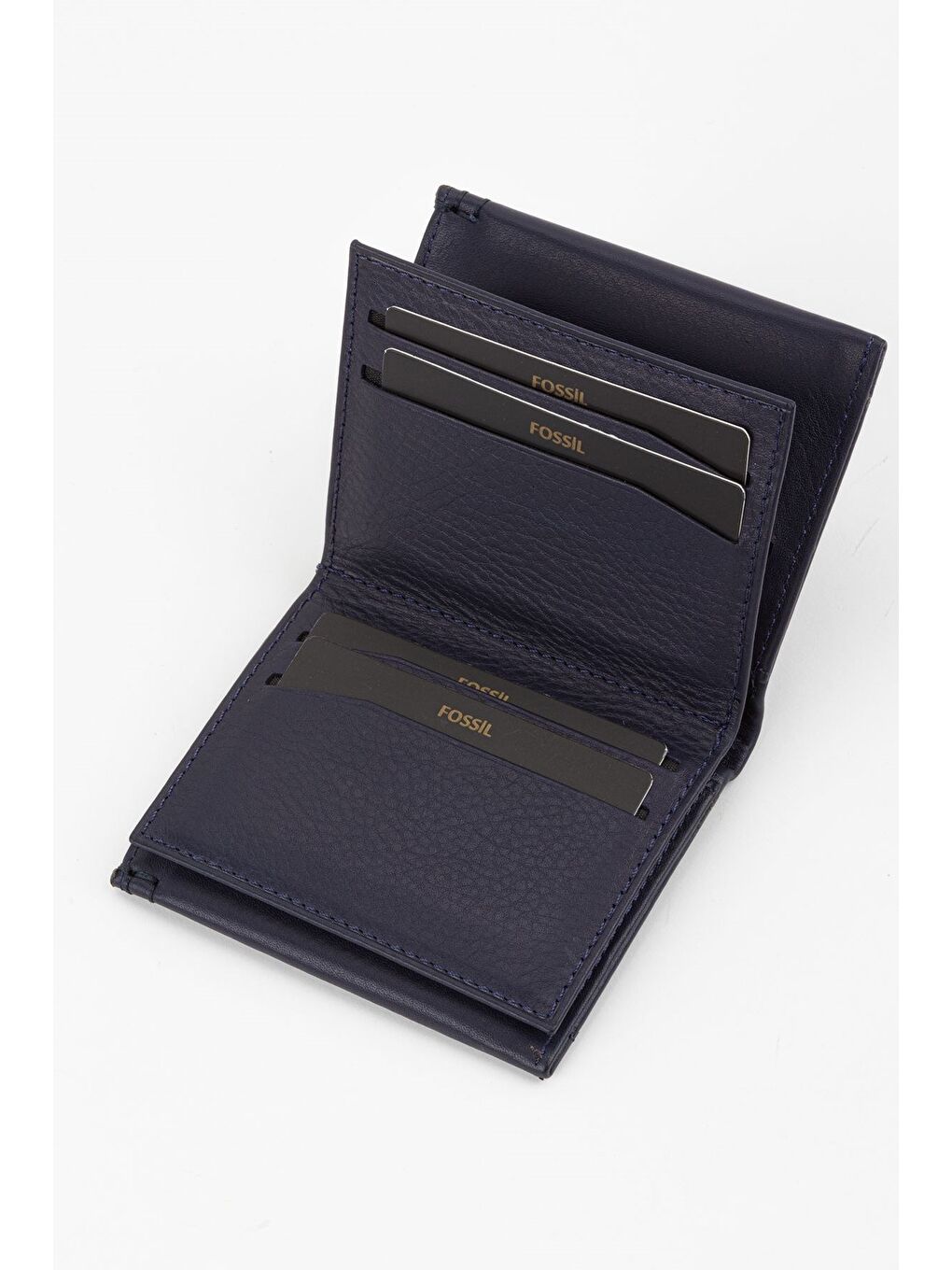 Lacivert Kutulu Hakiki Deri Taba Dikey Erkek El Portföyü Cüzdan-2