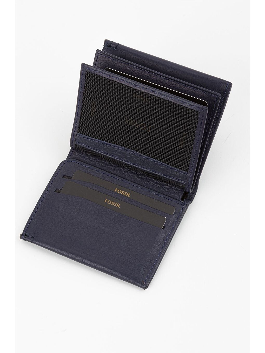 Lacivert Kutulu Hakiki Deri Taba Dikey Erkek El Portföyü Cüzdan-3