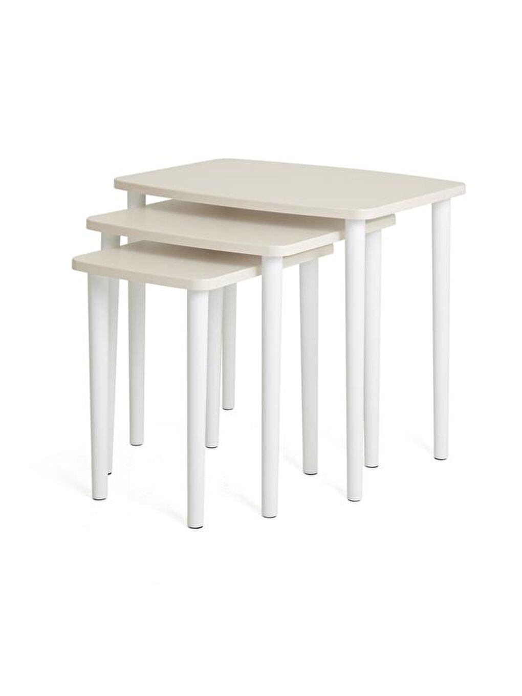 Ekru Kardelen Zigon Sehpa - Krem-6