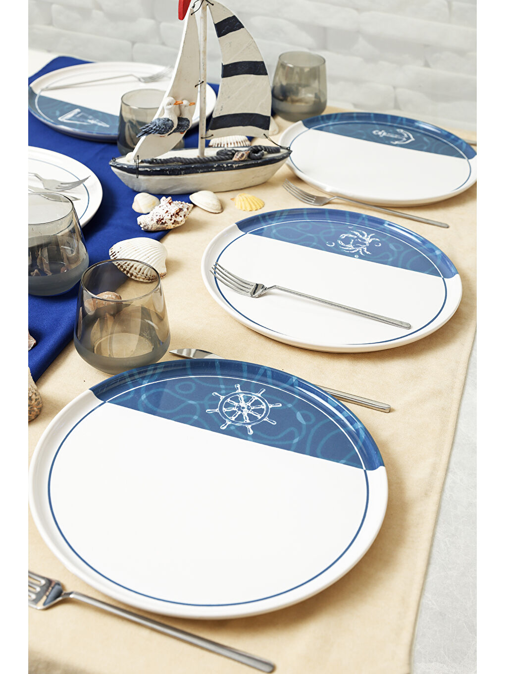 Karışık Bodrum Serisi Nordıc Servis Tabağı 28 Cm 6 Adet-3