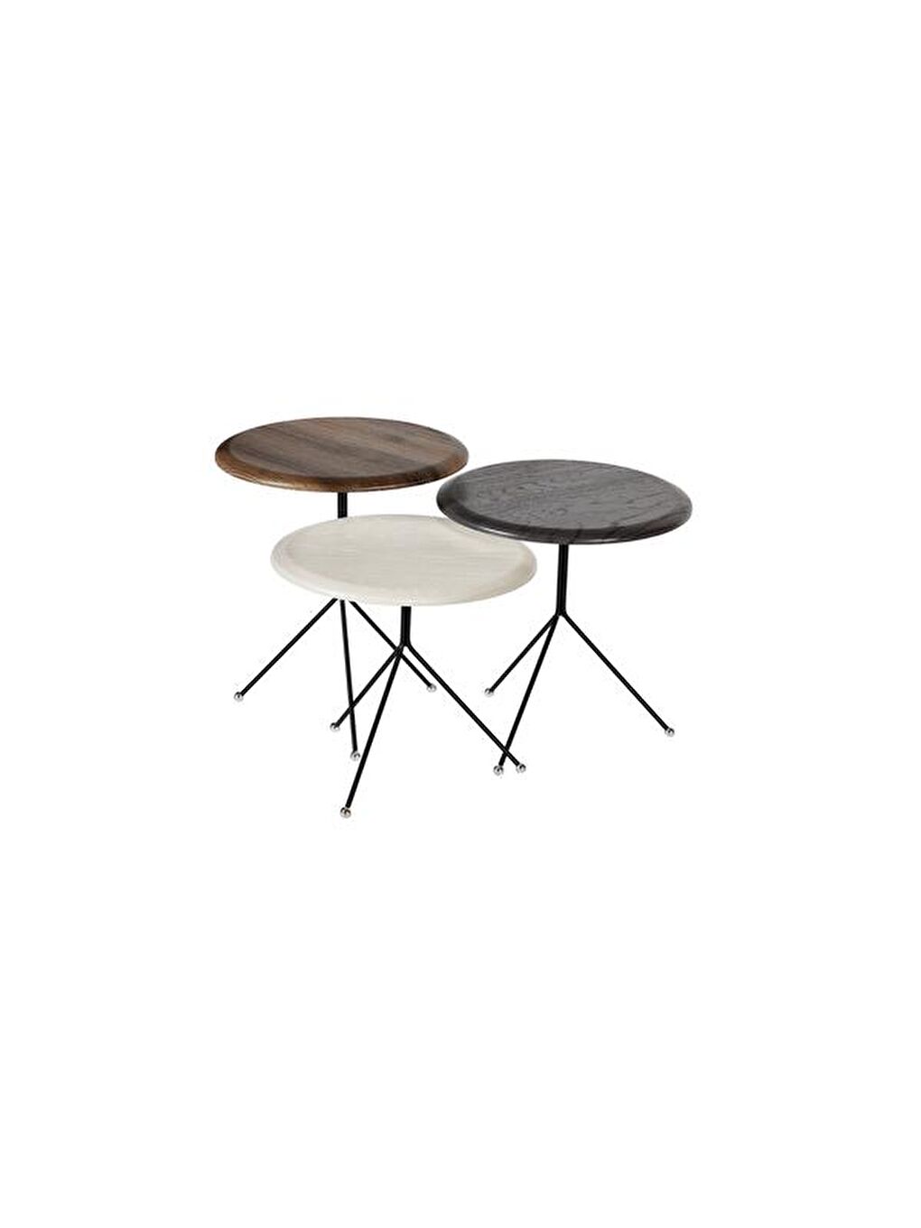 Trio Zigon Sehpa - Kahverengi - 41 cm-3