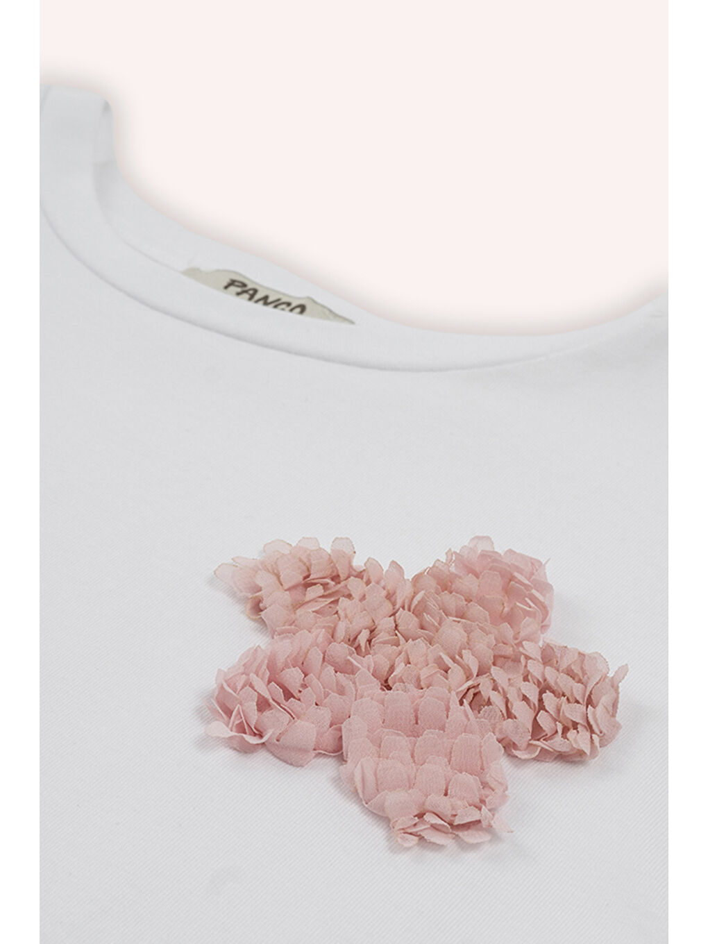 Kız Çocuk Nakış Detaylı T-Shirt Beyaz-2