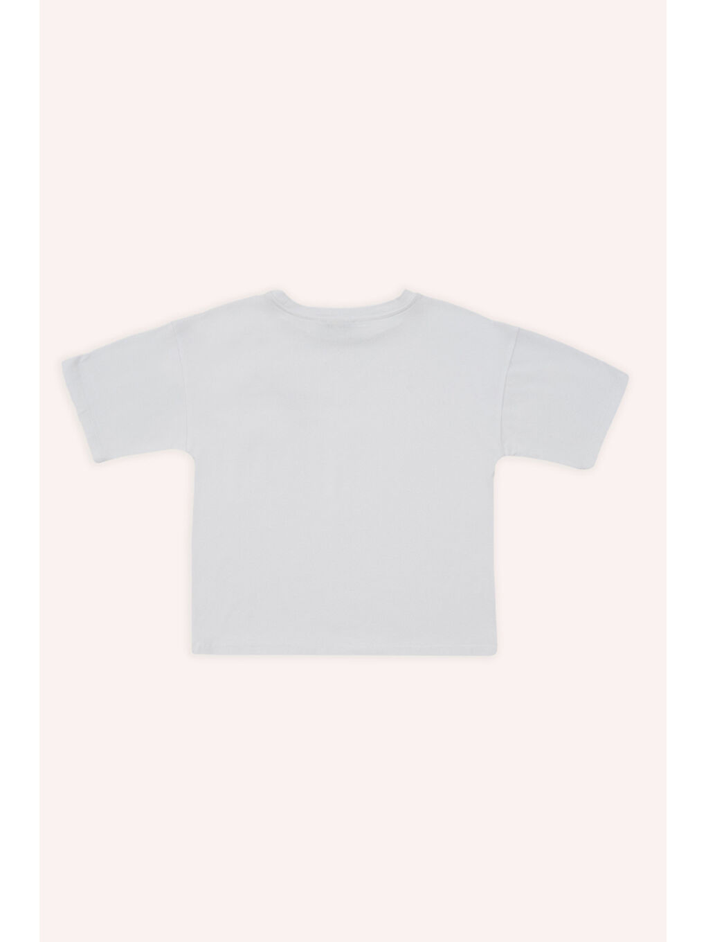 Kız Çocuk Nakış Detaylı T-Shirt Beyaz-4