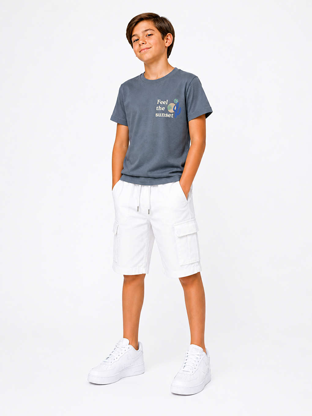 Gri Kids  Erkek Çocuk Baskılı Tişört
