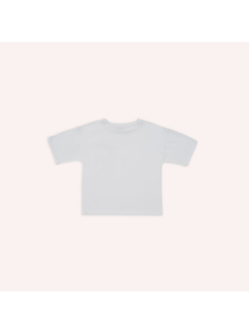 Kız Çocuk Nakış Detaylı T-Shirt Beyaz-5