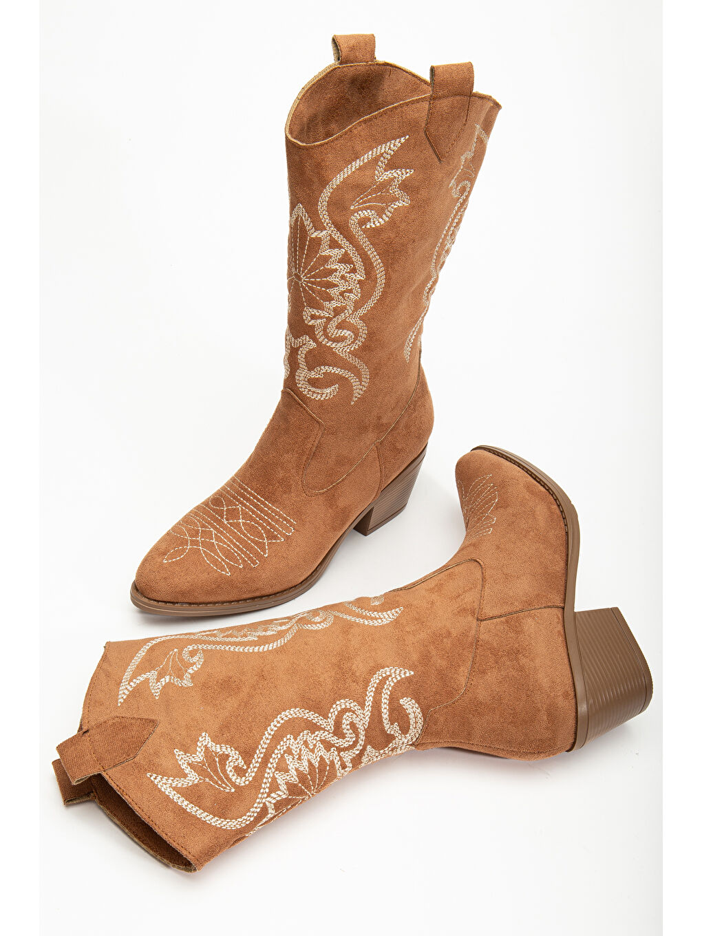 Kahverengi Kovboy Soğuk Geçirmez Kışlık Kadın Çizme