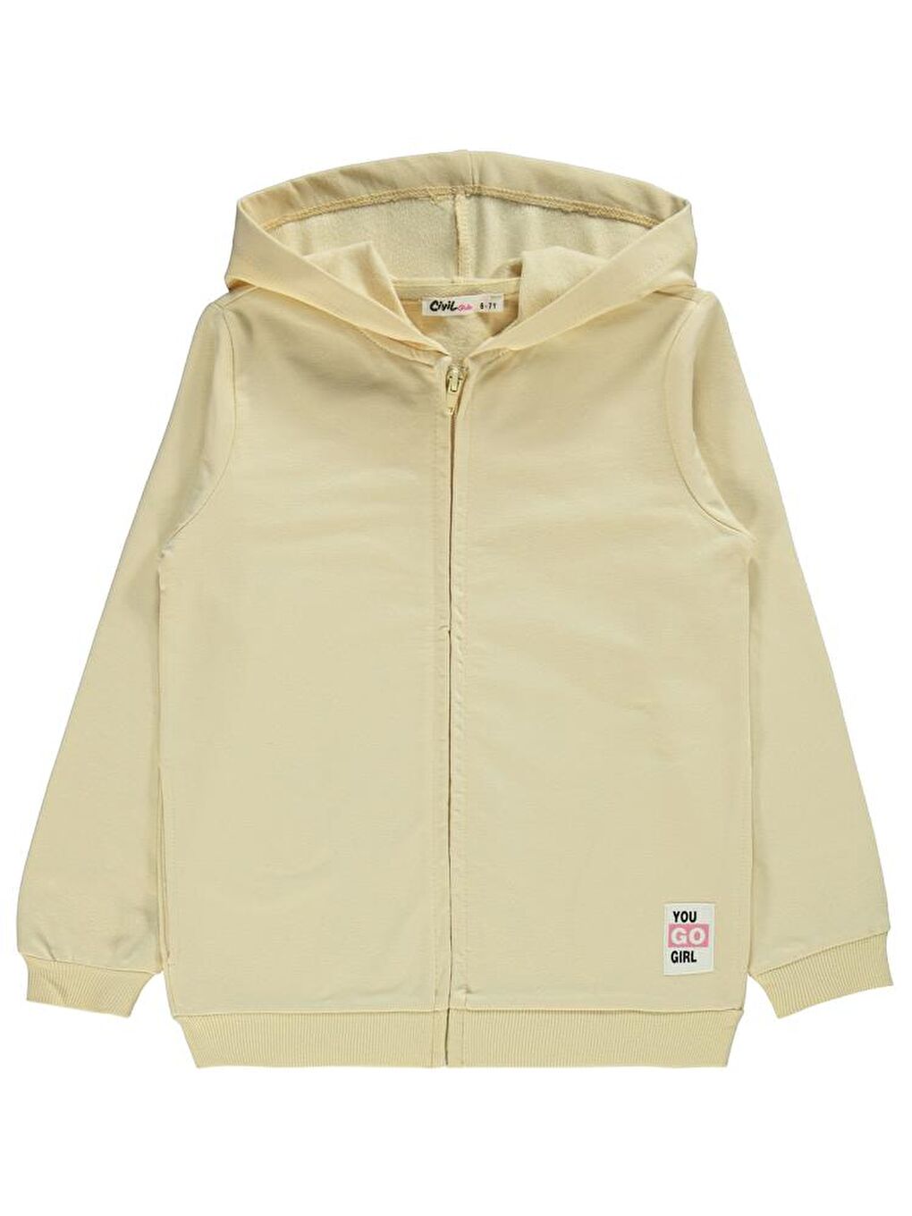 Girls Basic 6-9 Yaş Hırka - Sarı 8-9 Yaş