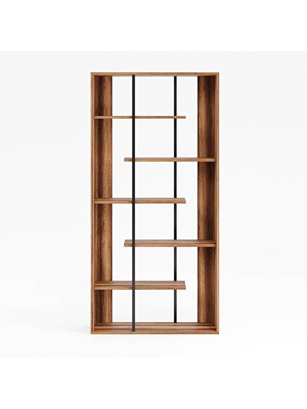 Kahverengi Labirent Kitaplık - Barok Ceviz-1