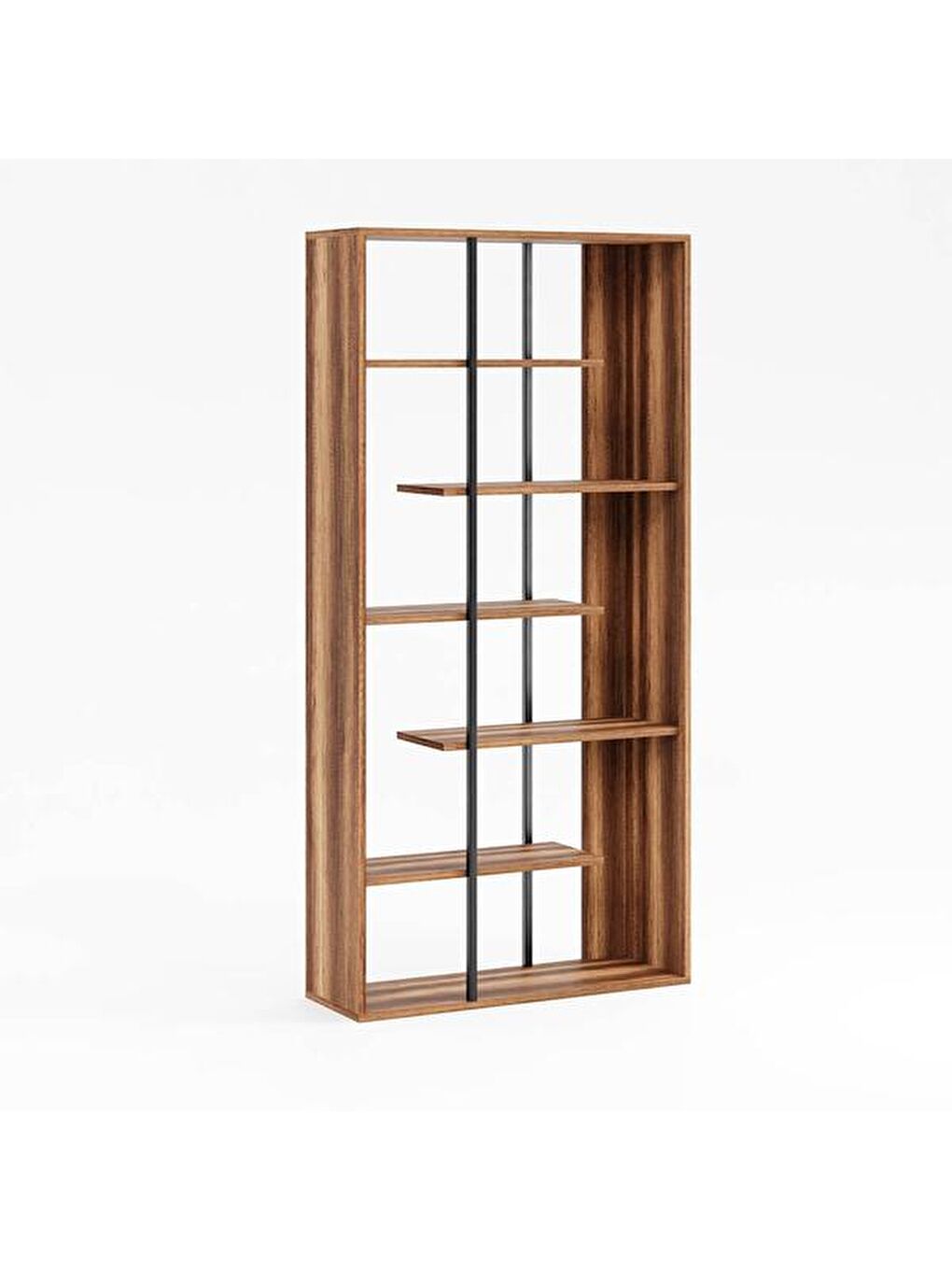 Kahverengi Labirent Kitaplık - Barok Ceviz-2