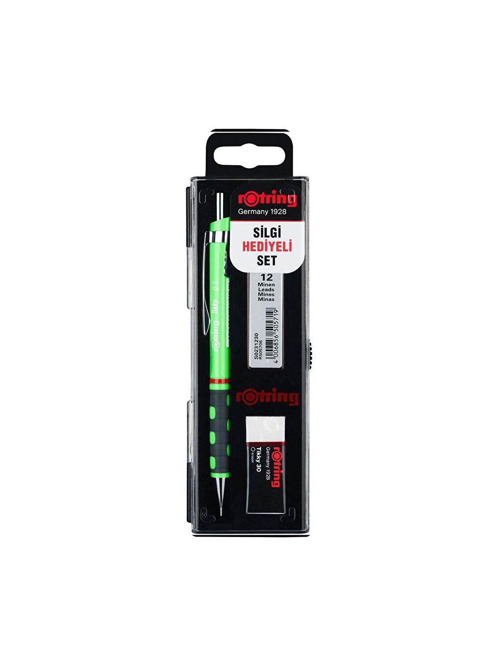 Rotring Neonyeşil-Yeşil Tikky Okul Seti Uç+ Silgi Hediyeli Versatil Seti 0.5