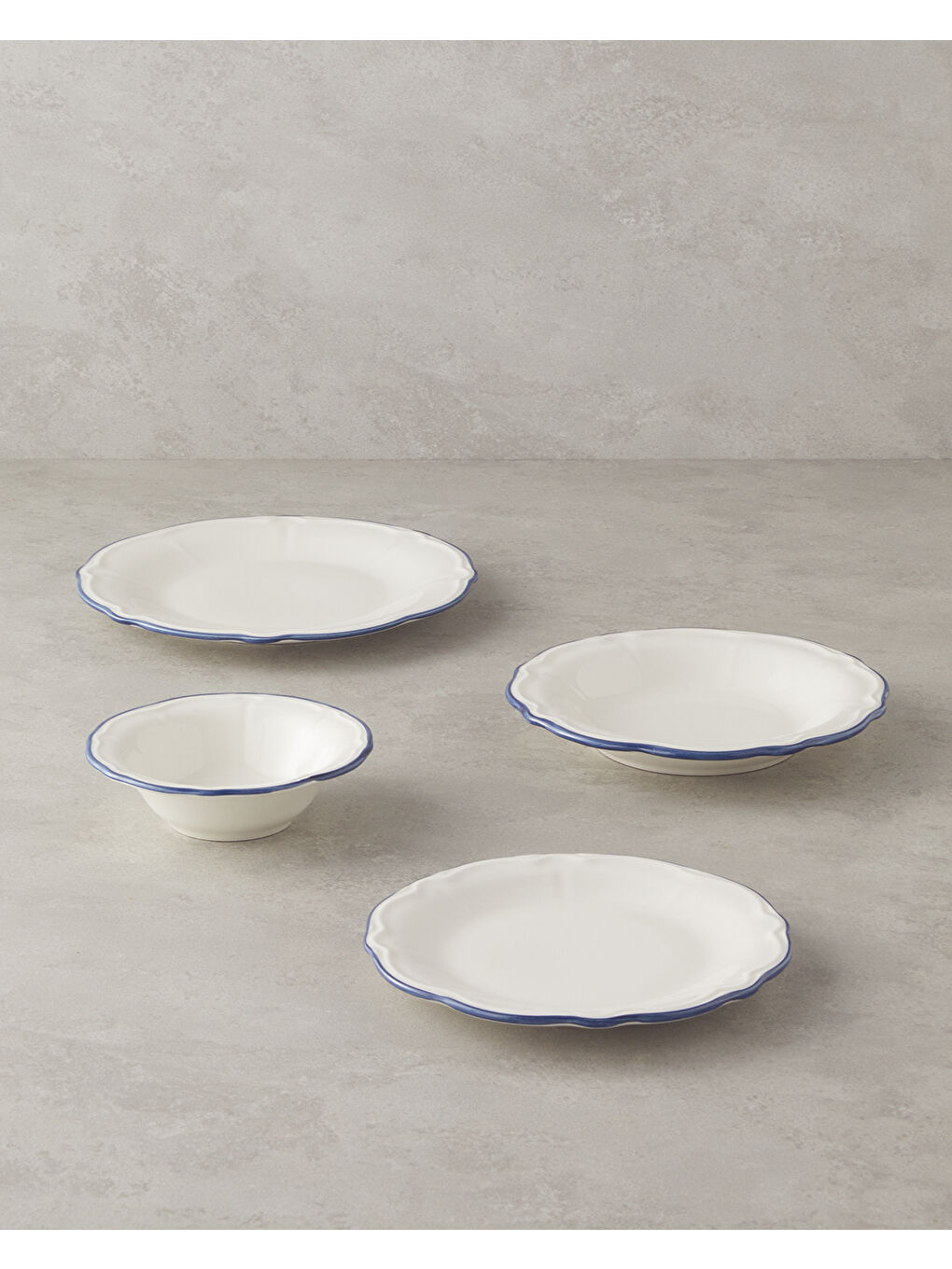 Blue Way Porselen Yemek Takımı 24 Parça 6 Kişilik Mavi-2