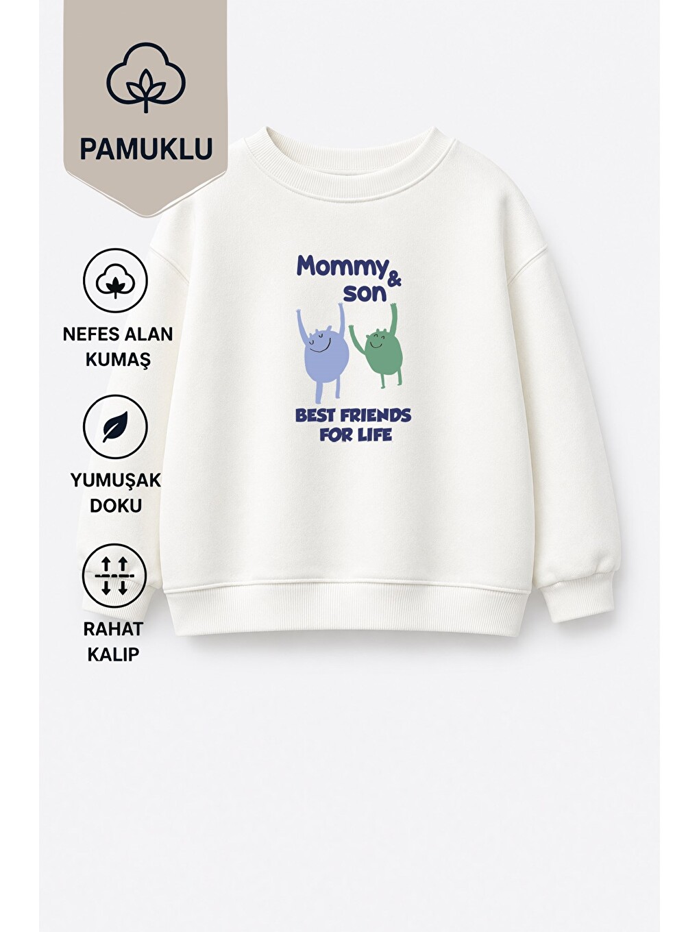 Ekru Erkek Çocuk Pamuklu Bisiklet Yaka Slogan Baskılı T-shirt-2