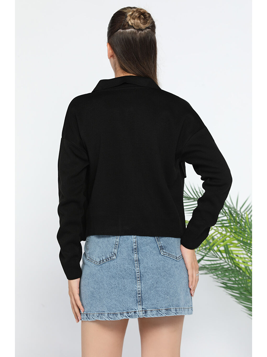 Siyah Kadın Triko Ceket Hırka (s-m-l Beden Uyumludur)-2