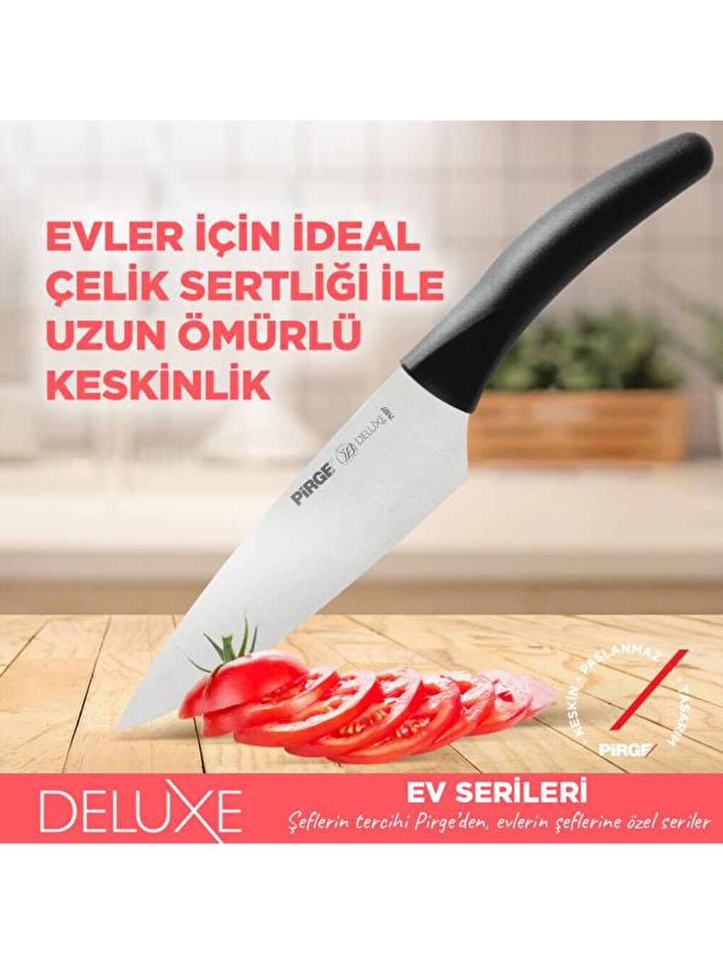 Siyah Deluxe Şef Et Bıçağı - 18 cm-1